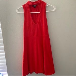 Red Choker Cocktail dress